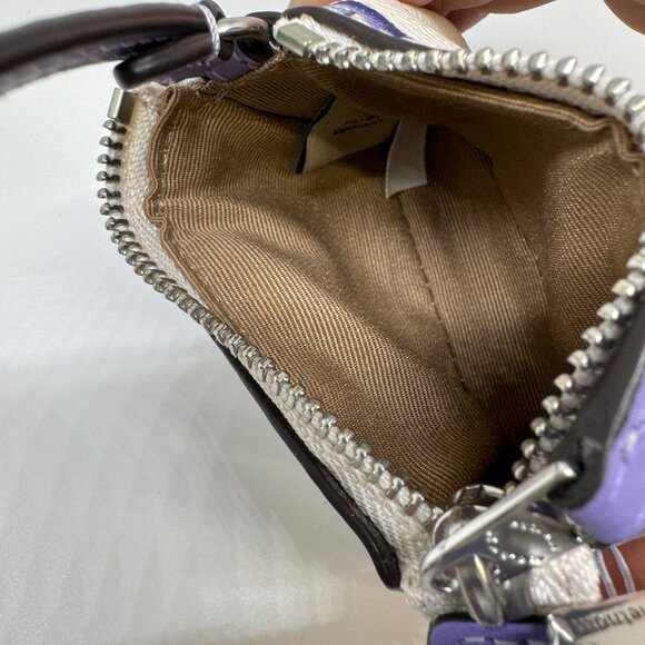 Coach Mini Nolita Bag Charm In Signature Canvas With Blueberry Print CR498 - Picture 6 of 6